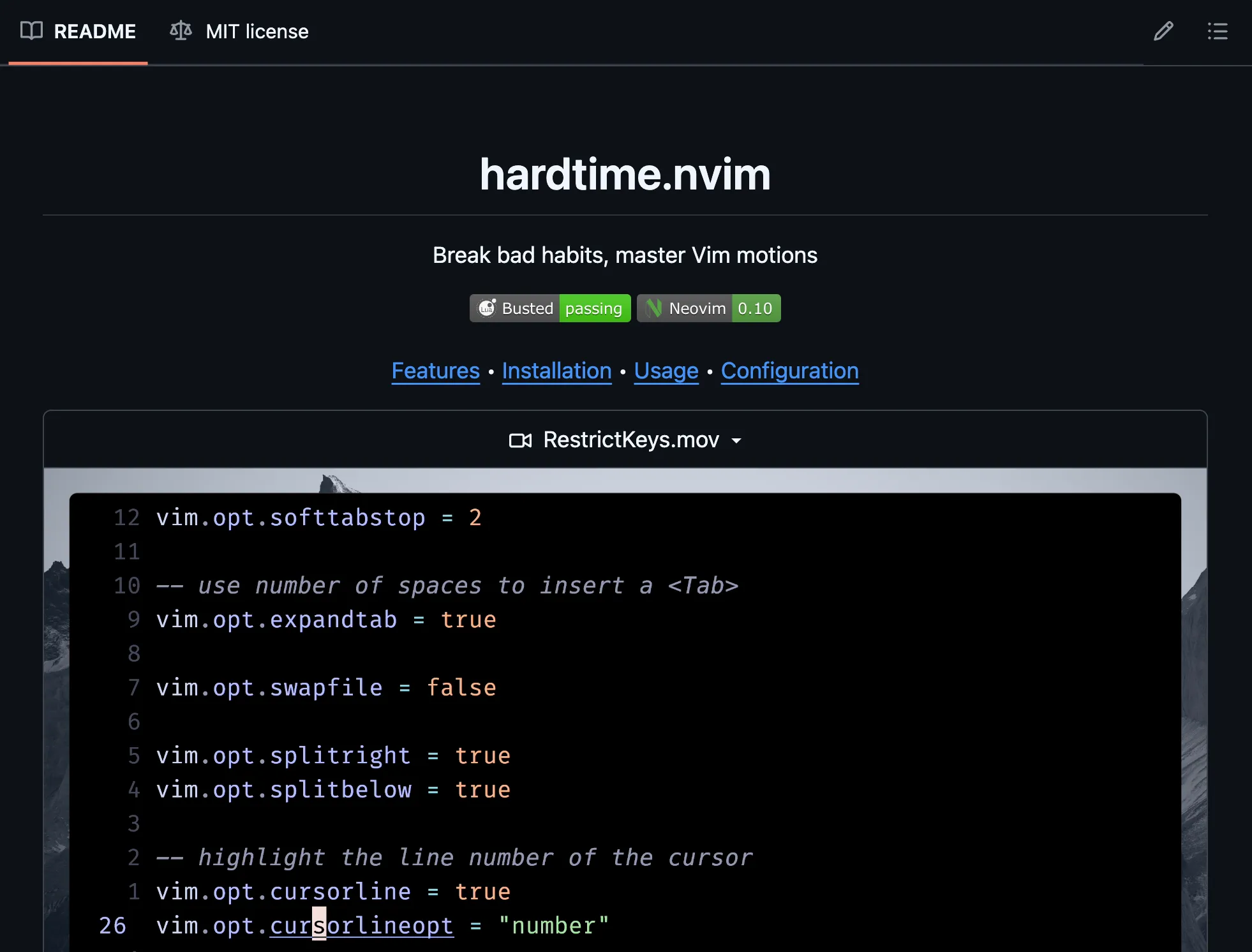 README example
